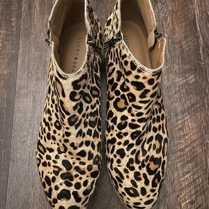 Lucky Brand Leopard Print Ankle Boots